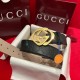 Gucci GG Interlocking Square Buckle Guccissima Leather Belt Black Gucci GG Interlocking Square Buckle Guccissima Leather Belt Black