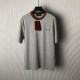 Gucci Jersey T-shirt with Web Grey Gucci Jersey T-shirt with Web Grey