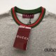 Gucci Jersey T-shirt with Web Grey Gucci Jersey T-shirt with Web Grey