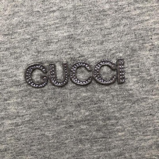 Gucci Jersey T-shirt with Web Grey Gucci Jersey T-shirt with Web Grey