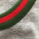 Gucci Jersey T-shirt with Web Grey Gucci Jersey T-shirt with Web Grey