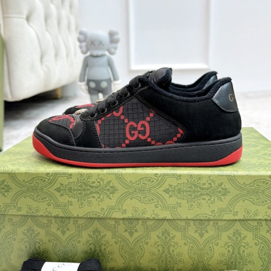 Gucci GG Screener Trainer Black Suede Gucci GG Screener Trainer Black Suede