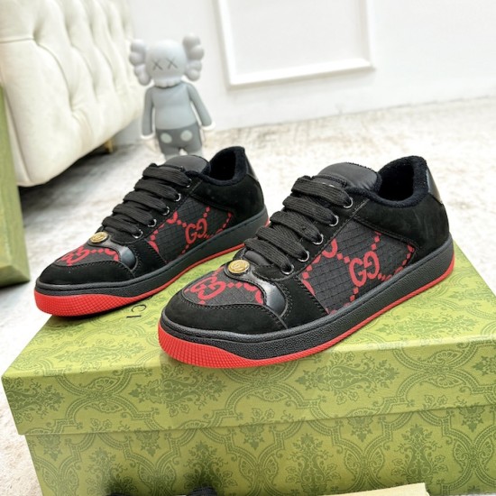 Gucci GG Screener Trainer Black Suede Gucci GG Screener Trainer Black Suede