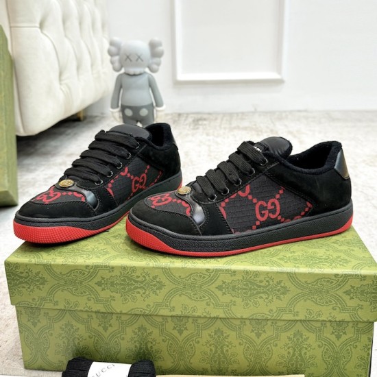 Gucci GG Screener Trainer Black Suede Gucci GG Screener Trainer Black Suede
