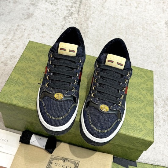 Gucci GG Screener Trainer Blue Denim Gucci GG Screener Trainer Blue Denim