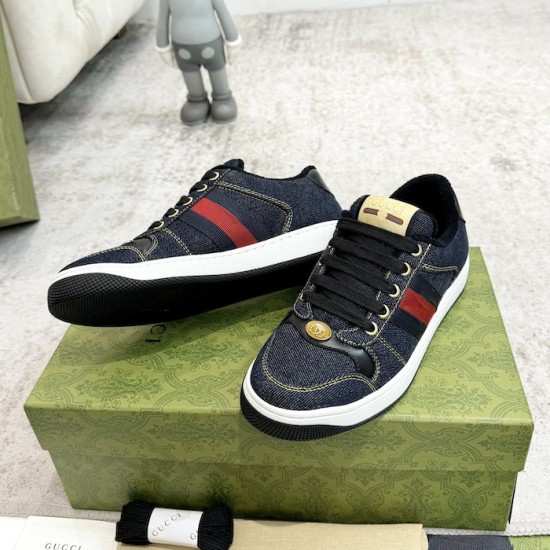 Gucci GG Screener Trainer Blue Denim Gucci GG Screener Trainer Blue Denim