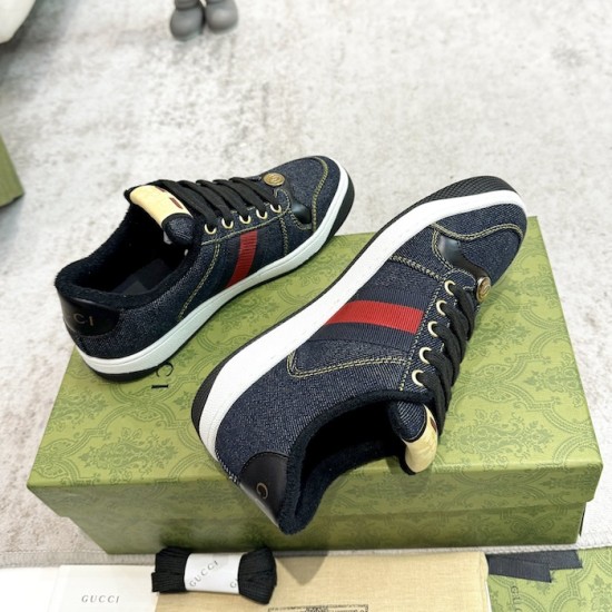 Gucci GG Screener Trainer Blue Denim Gucci GG Screener Trainer Blue Denim