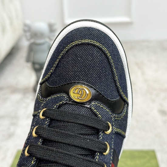 Gucci GG Screener Trainer Blue Denim Gucci GG Screener Trainer Blue Denim