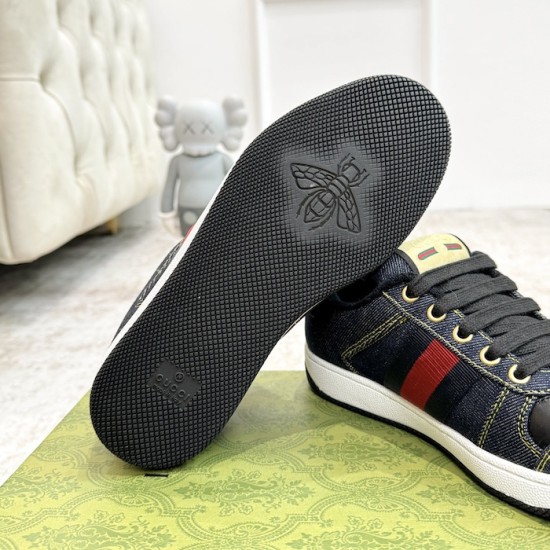 Gucci GG Screener Trainer Blue Denim Gucci GG Screener Trainer Blue Denim