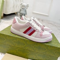 Gucci GG Screener Trainer Pink Suede
