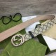 Gucci GG Supreme belt with G buckle Blue Gucci GG Supreme belt with G buckle Blue