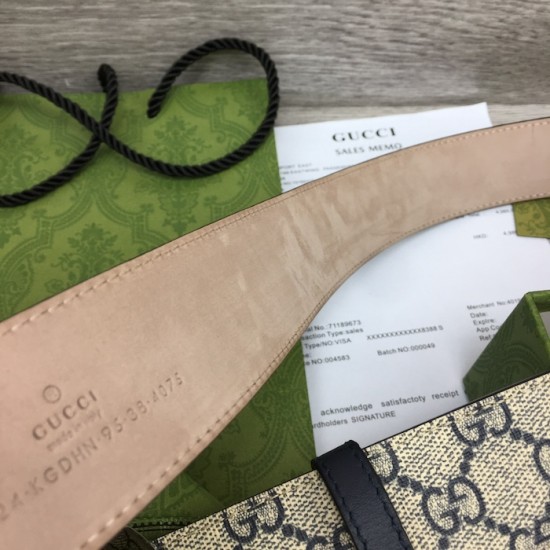 Gucci GG Supreme belt with G buckle Blue Gucci GG Supreme belt with G buckle Blue