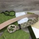 Gucci GG Supreme belt with G buckle Brown Gucci GG Supreme belt with G buckle Brown