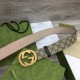 Gucci GG Supreme belt with G buckle Brown Gucci GG Supreme belt with G buckle Brown