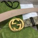 Gucci GG Supreme belt with G buckle Brown Gucci GG Supreme belt with G buckle Brown