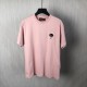 Luxury Replica Gucci Embroidered Cotton T-Shirt Front View Replica Gucci pink cotton jersey T-shirt with red/green embroidery design