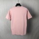 Luxury Replica Gucci Embroidered Cotton T-Shirt Front View Replica Gucci pink cotton jersey T-shirt with red/green embroidery design