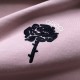 Luxury Replica Gucci Embroidered Cotton T-Shirt Front View Replica Gucci pink cotton jersey T-shirt with red/green embroidery design