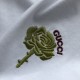 Luxury Replica Gucci Embroidered Cotton T-Shirt Front View Replica Gucci white cotton jersey T-shirt with red/green embroidery design