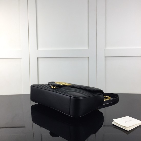 Gucci GG Marmont medium shoulder bag Black 443496 Gucci GG Marmont medium shoulder bag Black 443496