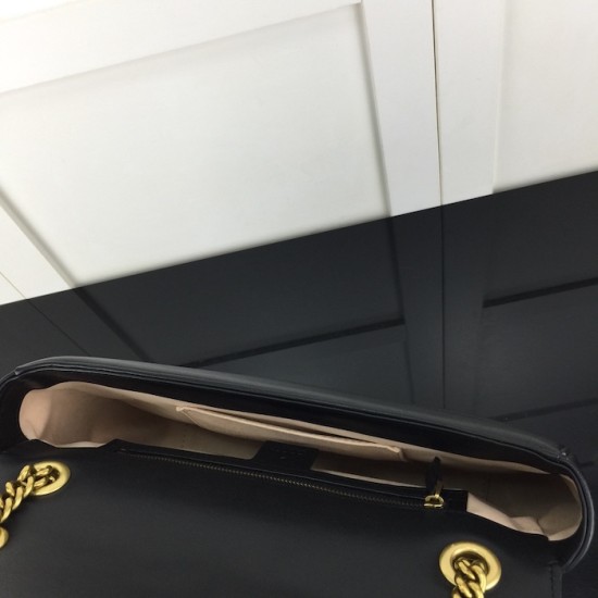 Gucci GG Marmont medium shoulder bag Black 443496 Gucci GG Marmont medium shoulder bag Black 443496
