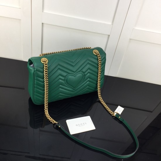Gucci GG Marmont medium shoulder bag Green 443496 Gucci GG Marmont medium shoulder bag Green 443496