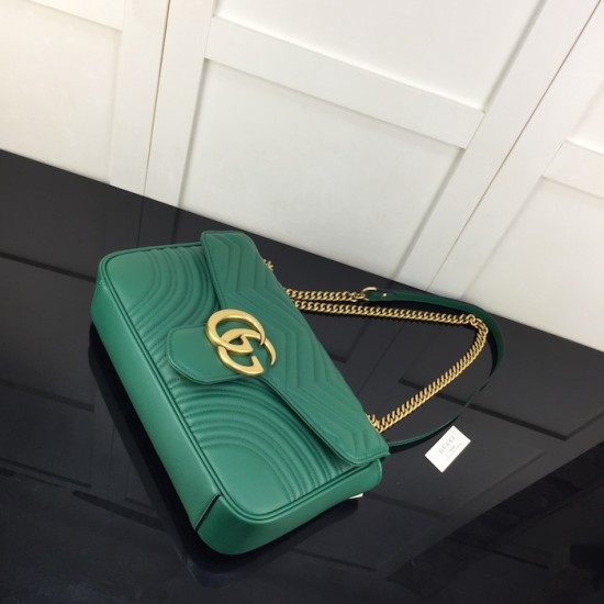 Gucci GG Marmont medium shoulder bag Green 443496 Gucci GG Marmont medium shoulder bag Green 443496