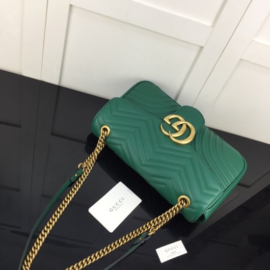 Gucci GG Marmont medium shoulder bag Green 443496 Gucci GG Marmont medium shoulder bag Green 443496