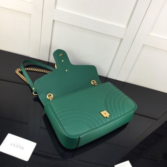 Gucci GG Marmont medium shoulder bag Green 443496 Gucci GG Marmont medium shoulder bag Green 443496