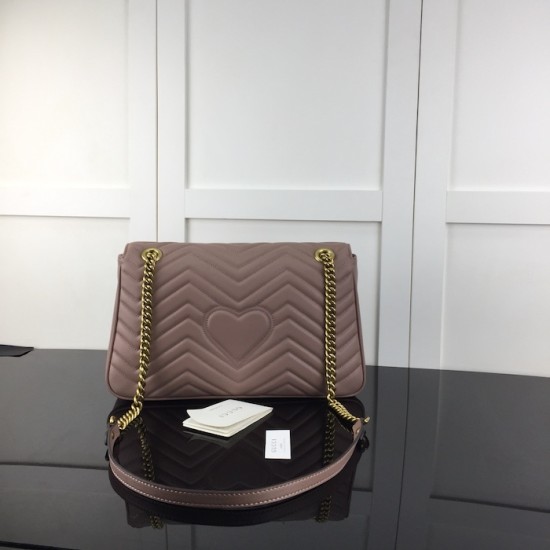 Gucci GG Marmont medium shoulder bag nude 443496 Gucci GG Marmont medium shoulder bag nude 443496