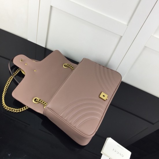 Gucci GG Marmont medium shoulder bag nude 443496 Gucci GG Marmont medium shoulder bag nude 443496