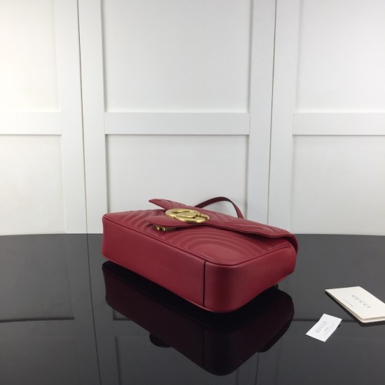 Gucci GG Marmont medium shoulder bag Red 443496 Gucci GG Marmont medium shoulder bag Red 443496