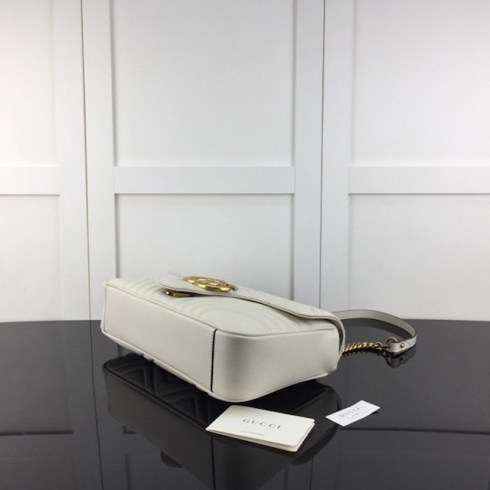 Gucci GG Marmont medium shoulder bag White 443496 Gucci GG Marmont medium shoulder bag White 443496