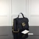 Gucci GG Marmont small top handle bag black 498110 Gucci GG Marmont small top handle bag black 498110