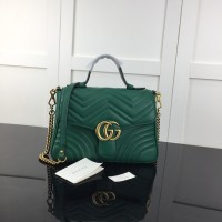 Gucci GG Marmont small top handle bag green ‎498110