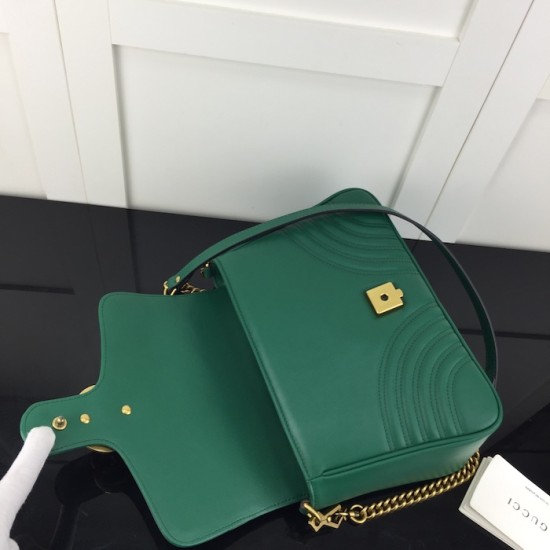 Gucci GG Marmont small top handle bag green 498110 Gucci GG Marmont small top handle bag green 498110