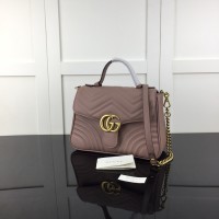 Gucci GG Marmont small top handle bag nude ‎498110