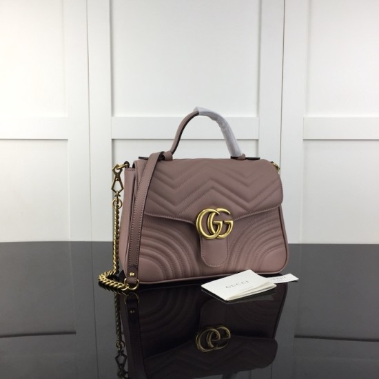 Gucci GG Marmont small top handle bag nude 498110 Gucci GG Marmont small top handle bag nude 498110