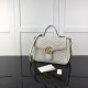 Gucci GG Marmont small top handle bag white 498110 Gucci GG Marmont small top handle bag white 498110