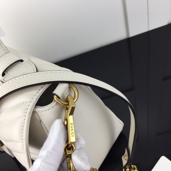 Gucci GG Marmont small top handle bag white 498110 Gucci GG Marmont small top handle bag white 498110