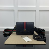 Gucci Ophidia small shoulder bag blue leather