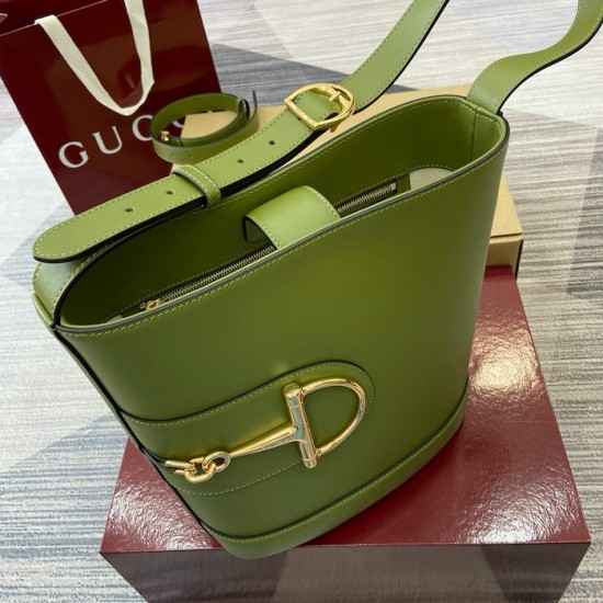 Gucci 73 Small Bucket Bag Green Gucci 73 Small Bucket Bag Green