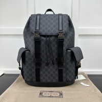 Gucci Black GG Supreme canvas backpack ‎792080