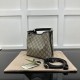 Gucci GG Emblem mini bucket bag black 815118 Gucci GG Emblem mini bucket bag black 815118