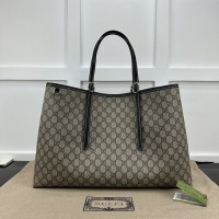 Gucci GG Emblem large tote bag black ‎815212