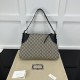 Gucci GG Emblem large shoulder bag black 815217 Gucci GG Emblem large shoulder bag black 815217