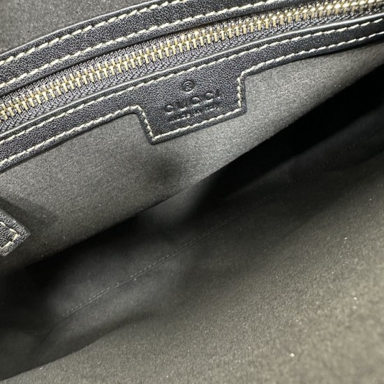 Gucci GG Emblem large shoulder bag black smooth leather Gucci GG Emblem large shoulder bag black smooth leather