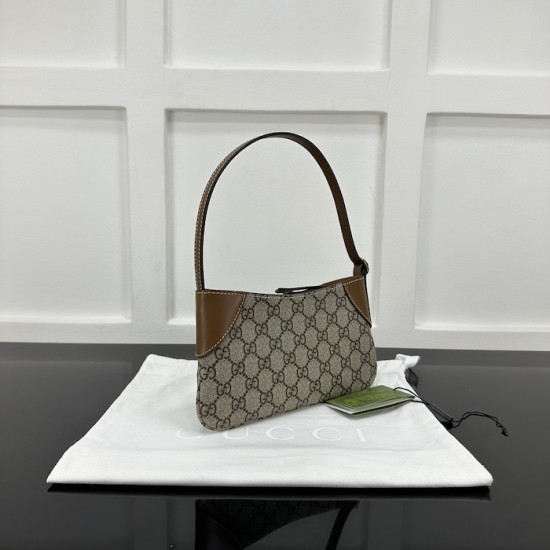 Gucci GG Emblem super mini shoulder bag brown 820696 Gucci GG Emblem super mini shoulder bag brown 820696
