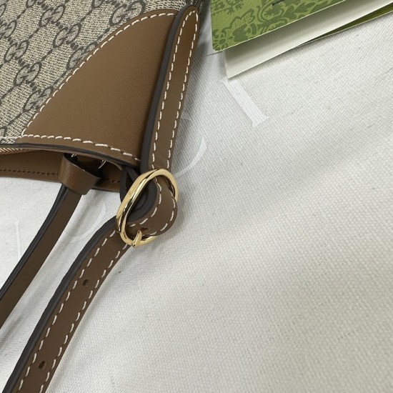 Gucci GG Emblem super mini shoulder bag brown 820696 Gucci GG Emblem super mini shoulder bag brown 820696