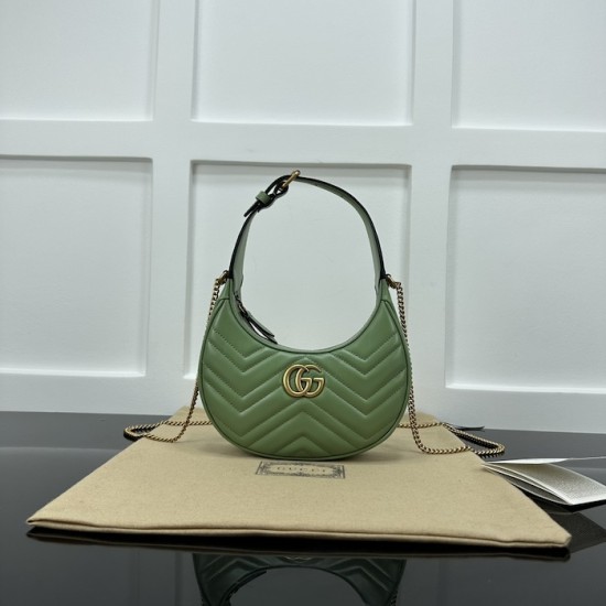 Gucci GG Marmont mini shoulder bag green 699514 Gucci GG Marmont mini shoulder bag green 699514